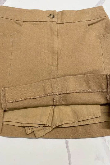 Annie Wear Comfort Stretch Cotton Slit Detailed Mini Skirt - Shop Style & More | Fresh Looks, Everyday Deals & Free Shipping
