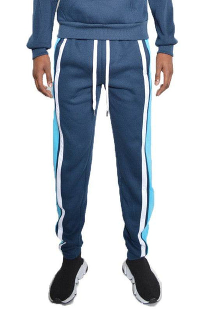 3 STRIPE COLOR BLOCK SWEAT PANTS - Shop Style & More | Fresh Looks, Everyday Deals & Free Shipping