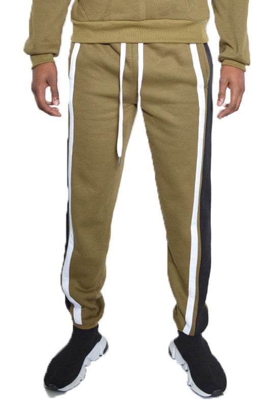 3 STRIPE COLOR BLOCK SWEAT PANTS - Shop Style & More | Fresh Looks, Everyday Deals & Free Shipping