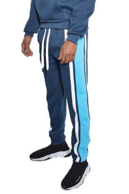 3 STRIPE COLOR BLOCK SWEAT PANTS - Shop Style & More | Fresh Looks, Everyday Deals & Free Shipping