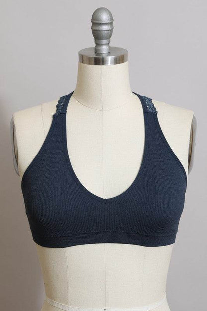 Seamless Front Lace Racerback Bralette - Shop Style & More | Fresh Looks, Everyday Deals & Free Shipping