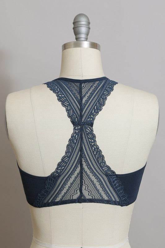 Seamless Front Lace Racerback Bralette - Shop Style & More | Fresh Looks, Everyday Deals & Free Shipping