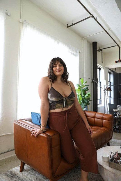 Plus Size Tie Dye Mesh Keyhole Front Brami Top - Shop Style & More | Fresh Looks, Everyday Deals & Free Shipping