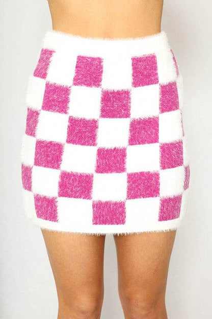 Fuzzy checkered skirt - Shop Style & More | Fresh Looks, Everyday Deals & Free Shipping