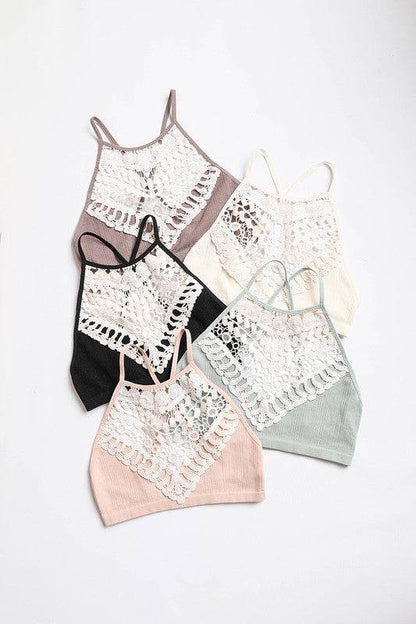Crochet Lace High Neck Bralette - Shop Style & More | Fresh Looks, Everyday Deals & Free Shipping
