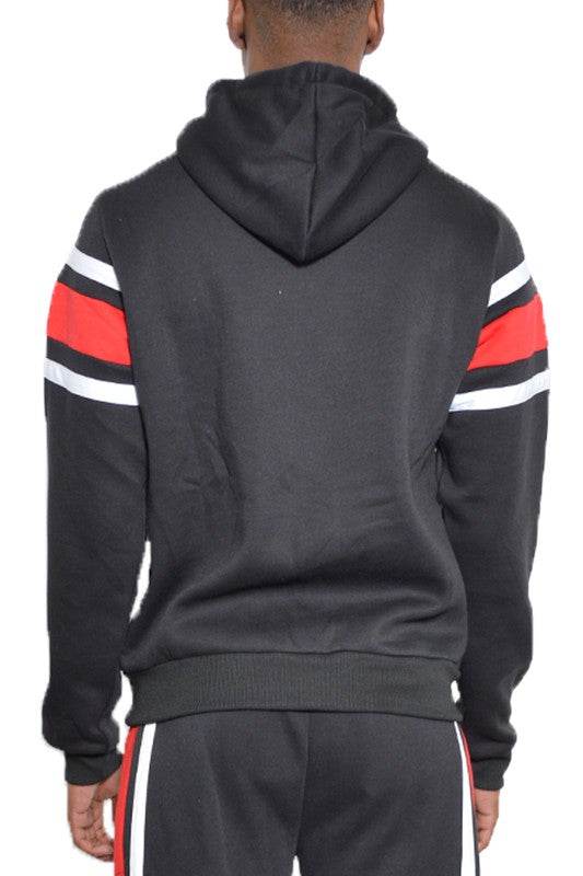 SOLID WITH THREE STRIPE PULLOVER HOODIE - Shop Style & More | Fresh Looks, Everyday Deals & Free Shipping