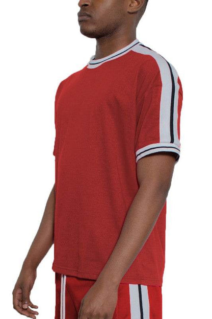 Striped Tape Short Sleeve T-shirt - Shop Style & More | Fresh Looks, Everyday Deals & Free Shipping
