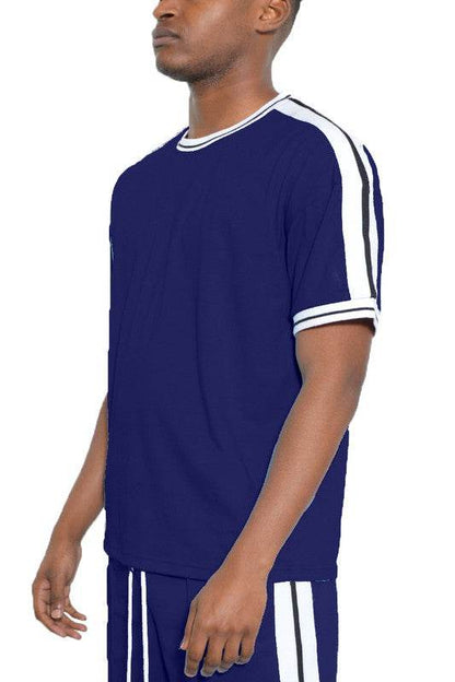 Striped Tape Short Sleeve T-shirt - Shop Style & More | Fresh Looks, Everyday Deals & Free Shipping