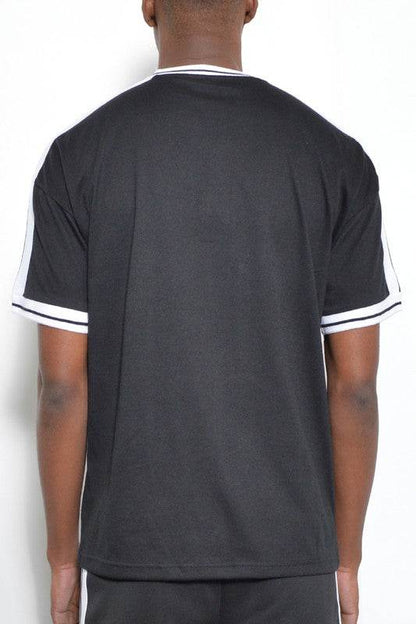 Striped Tape Short Sleeve T-shirt - Shop Style & More | Fresh Looks, Everyday Deals & Free Shipping
