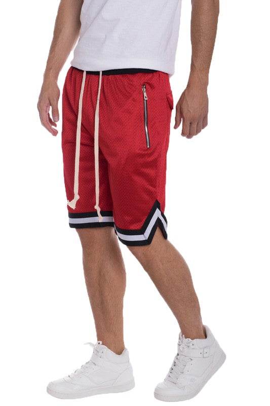STRIPED BAND SOLID BASKETBALL SHORTS - Shop Style & More | Fresh Looks, Everyday Deals & Free Shipping