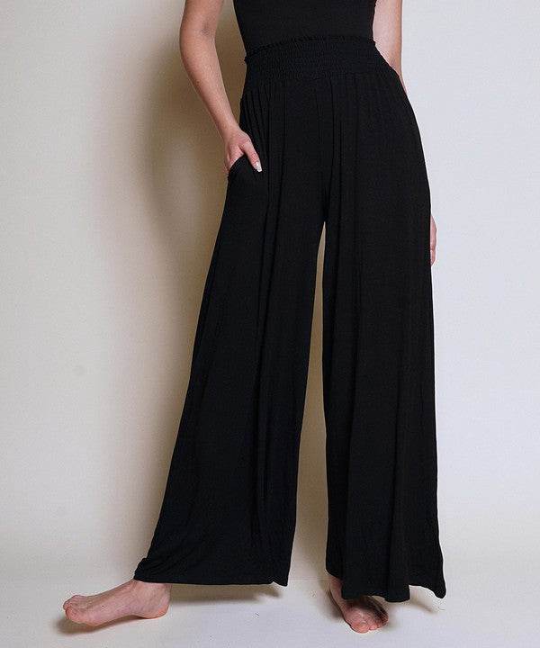 SMOCK ELASTIC WAIST MAXI PALAZZO - Shop Style & More | Fresh Looks, Everyday Deals & Free Shipping