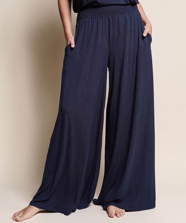 SMOCK ELASTIC WAIST MAXI PALAZZO - Shop Style & More | Fresh Looks, Everyday Deals & Free Shipping