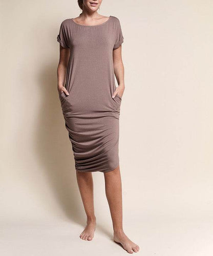 BAMBOO ASYMMETRIC DOLMAN DRESS WITH POCKETS - Shop Style & More | Fresh Looks, Everyday Deals & Free Shipping