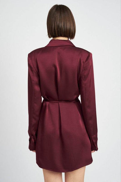 WRAPPED BLAZER MINI DRESS WITH DRAWSTRING - Shop Style & More | Fresh Looks, Everyday Deals & Free Shipping