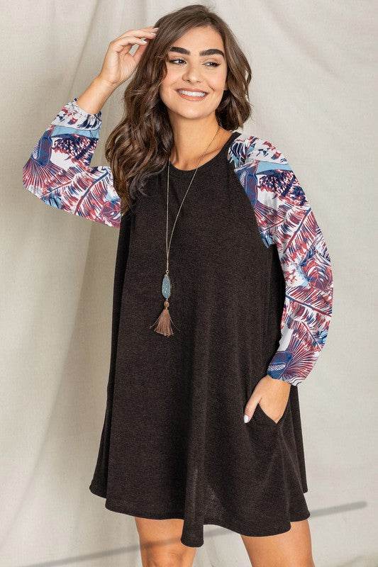 Tropical Sleeve A line Tunic Dress - Shop Style & More | Fresh Looks, Everyday Deals & Free Shipping