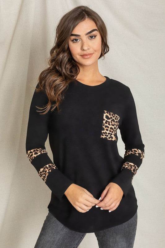 Leopard Chest Pocket Tunic - Shop Style & More | Fresh Looks, Everyday Deals & Free Shipping