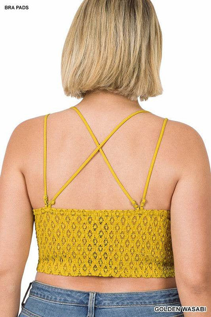 Plus Crochet Lace Bralette with Bra Pads - Shop Style & More | Fresh Looks, Everyday Deals & Free Shipping