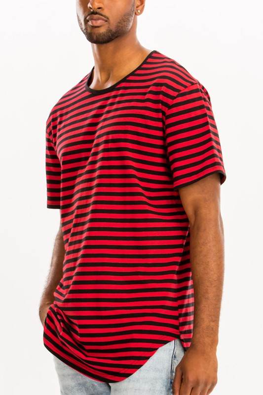 STRIPED ELONGATED TSHIRT - Shop Style & More | Fresh Looks, Everyday Deals & Free Shipping