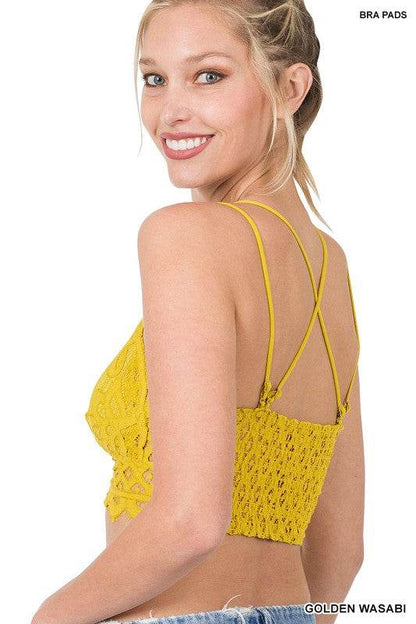 Crochet Lace Bralette with Bra Pads - Shop Style & More | Fresh Looks, Everyday Deals & Free Shipping