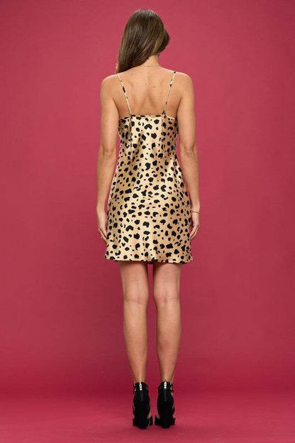 Made in USA Leopard Print Satin Slip Dress - Shop Style & More | Fresh Looks, Everyday Deals & Free Shipping