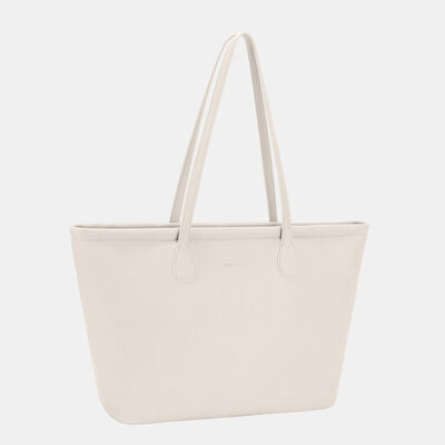 David Jones PU Leather Tote Bag White One Size Bags