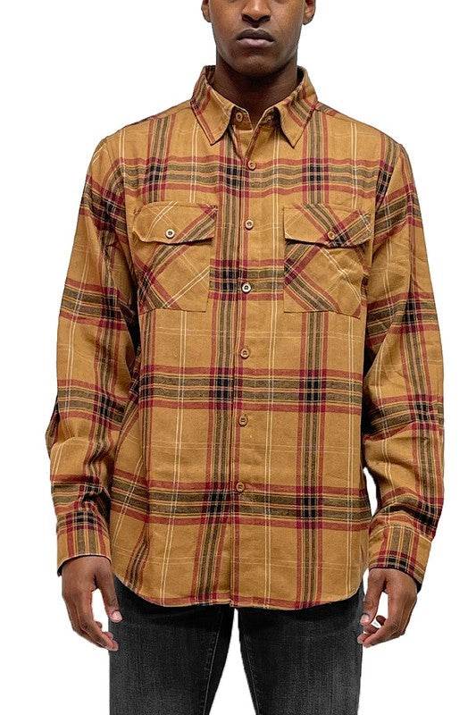 LONG SLEEVE FLANNEL FULL PLAID CHECKERED SHIRT - Shop Style & More | Fresh Looks, Everyday Deals & Free Shipping