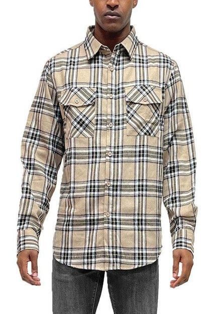 LONG SLEEVE FLANNEL FULL PLAID CHECKERED SHIRT - Shop Style & More | Fresh Looks, Everyday Deals & Free Shipping