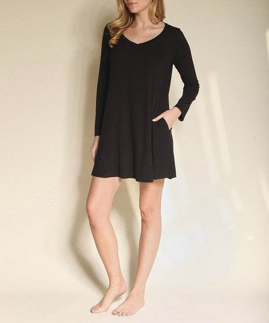 Bamboo Casual long sleeve V neck dress New - Shop Style & More | Fresh Looks, Everyday Deals & Free Shipping