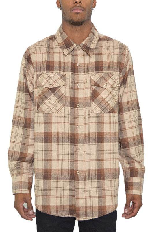 Regular Fit Checker Plaid Flannel Long Sleeve - Shop Style & More | Fresh Looks, Everyday Deals & Free Shipping