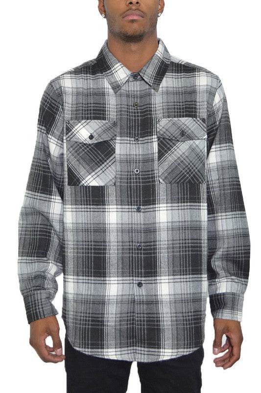 Regular Fit Checker Plaid Flannel Long Sleeve - Shop Style & More | Fresh Looks, Everyday Deals & Free Shipping