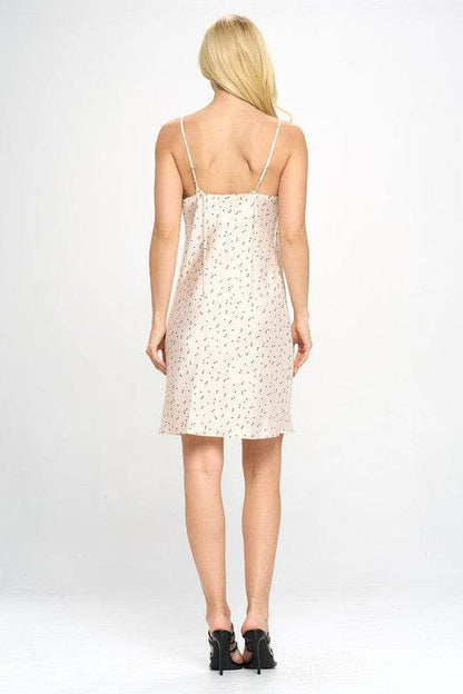 Made in USA Star Print Satin Slip Dress - Shop Style & More | Fresh Looks, Everyday Deals & Free Shipping