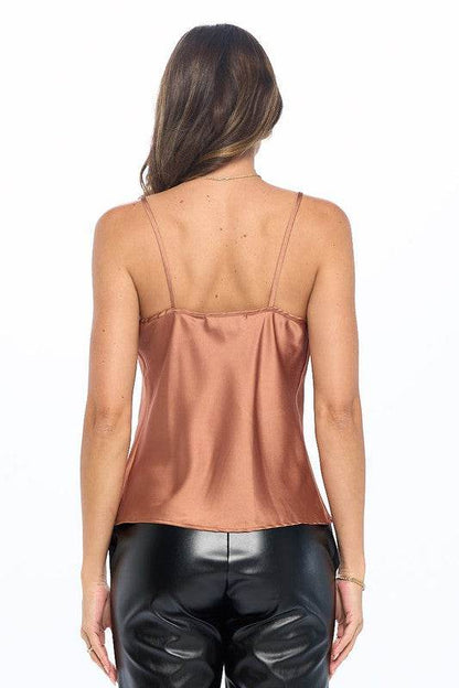 Made in USA Silky Satin Print Tank Top - Shop Style & More | Fresh Looks, Everyday Deals & Free Shipping