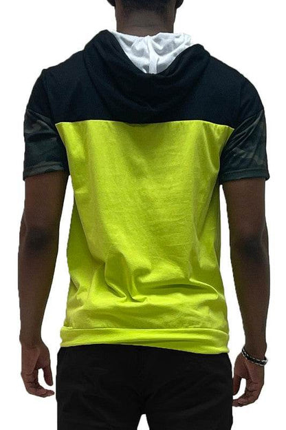 Camo and Solid Design Block Hooded Shirt - Shop Style & More | Fresh Looks, Everyday Deals & Free Shipping