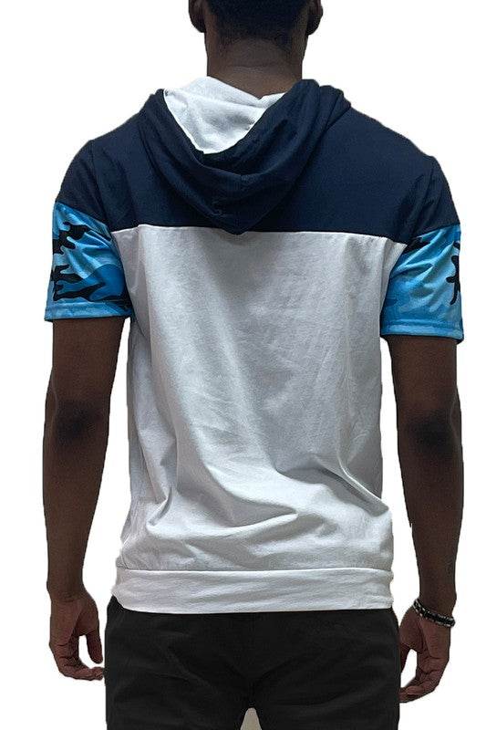 Camo and Solid Design Block Hooded Shirt - Shop Style & More | Fresh Looks, Everyday Deals & Free Shipping