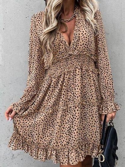 V-neck Ruffle Hem Dress - Shop Style & More | Fresh Looks, Everyday Deals & Free Shipping