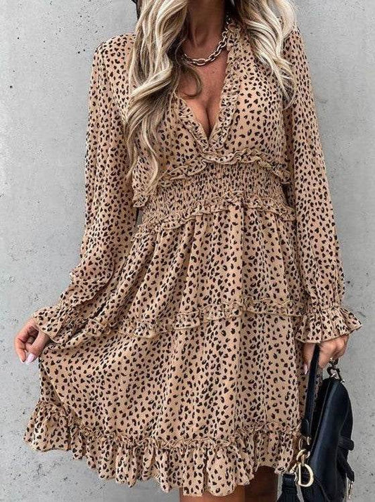 V-neck Ruffle Hem Dress - Shop Style & More | Fresh Looks, Everyday Deals & Free Shipping