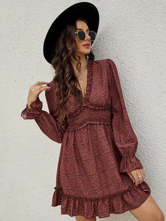 V-neck Ruffle Hem Dress - Shop Style & More | Fresh Looks, Everyday Deals & Free Shipping
