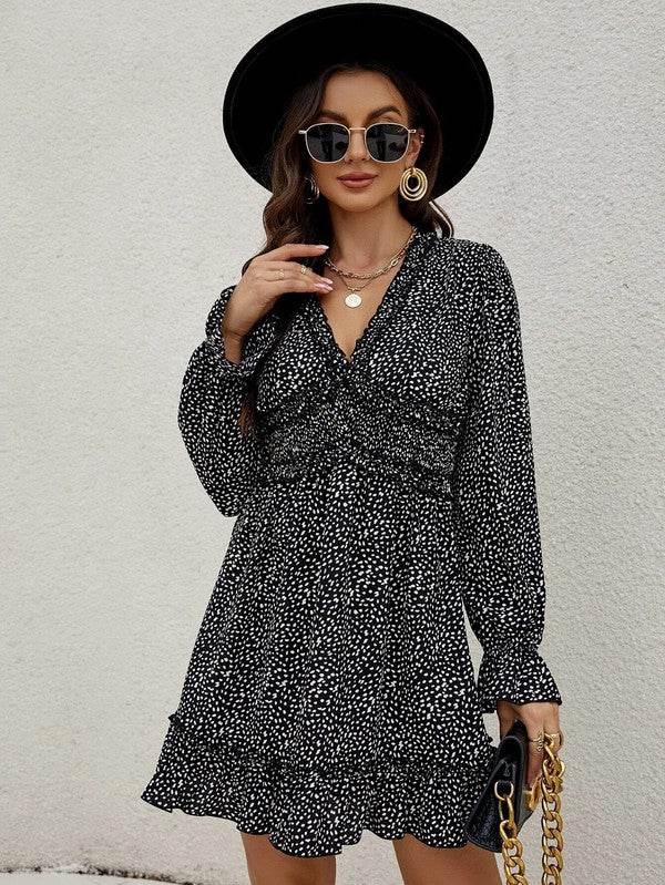 V-neck Ruffle Hem Dress - Shop Style & More | Fresh Looks, Everyday Deals & Free Shipping