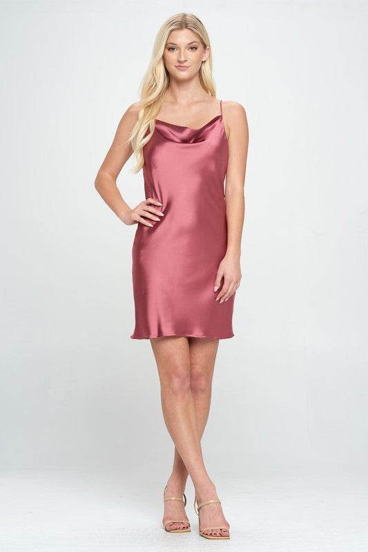 Solid Heavy Bias Cut Satin Slip Dress - Shop Style & More | Fresh Looks, Everyday Deals & Free Shipping