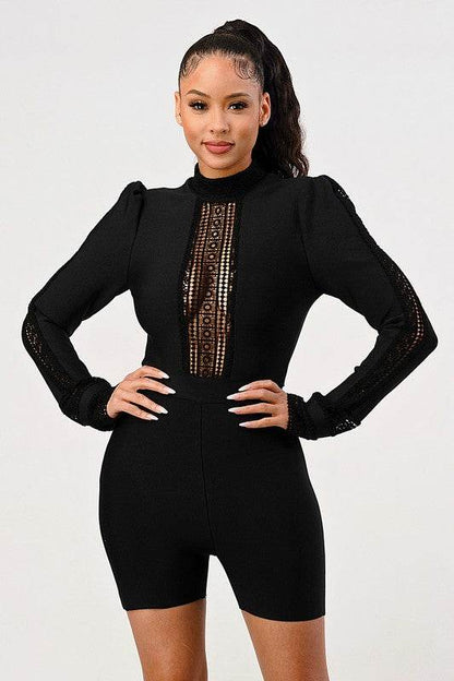 MORE THAN ENOUGH LACE BANDAGE ROMPER - Shop Style & More | Fresh Looks, Everyday Deals & Free Shipping