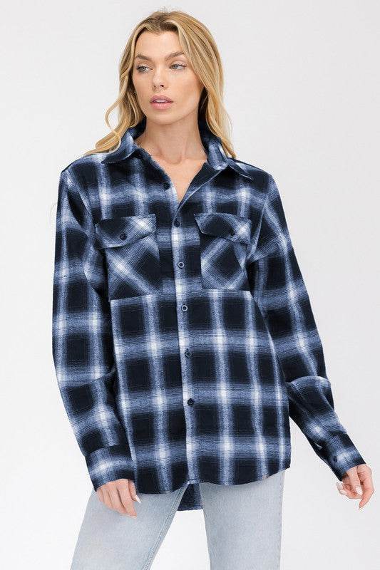 FULL PLAID CHECKERED FLANNEL LONG SLEEVE - Shop Style & More | Fresh Looks, Everyday Deals & Free Shipping