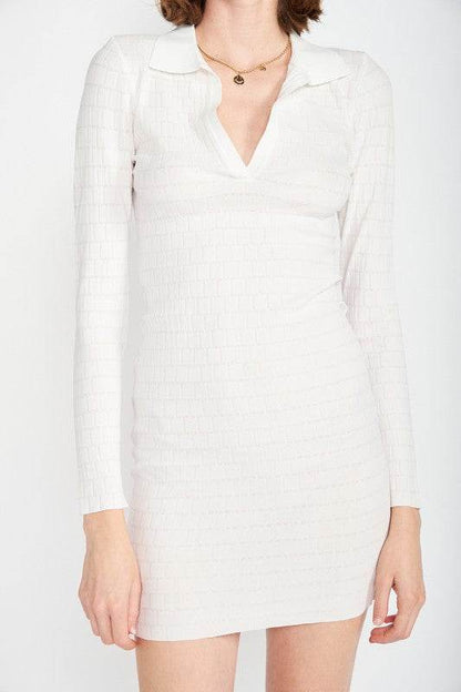 BODYCON COLLARED MIN DRESS - Shop Style & More | Fresh Looks, Everyday Deals & Free Shipping