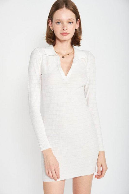 BODYCON COLLARED MIN DRESS - Shop Style & More | Fresh Looks, Everyday Deals & Free Shipping