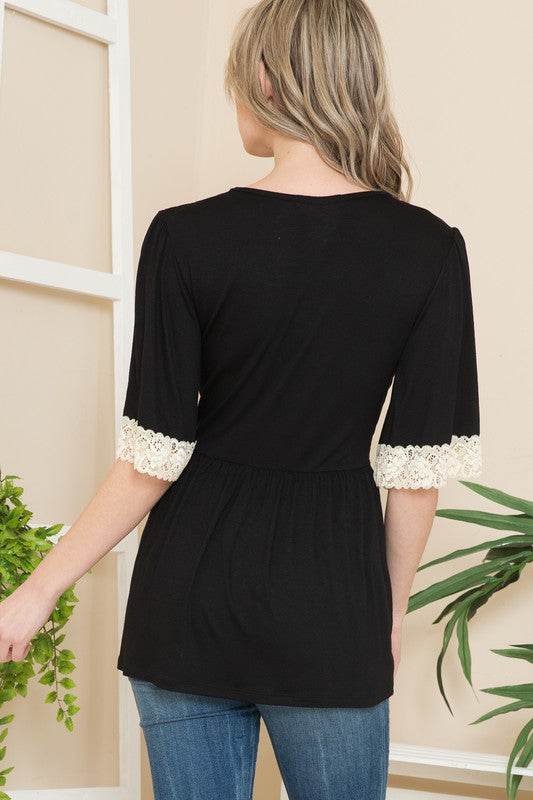 Front Wrap Lace Detailed Top - Shop Style & More | Fresh Looks, Everyday Deals & Free Shipping