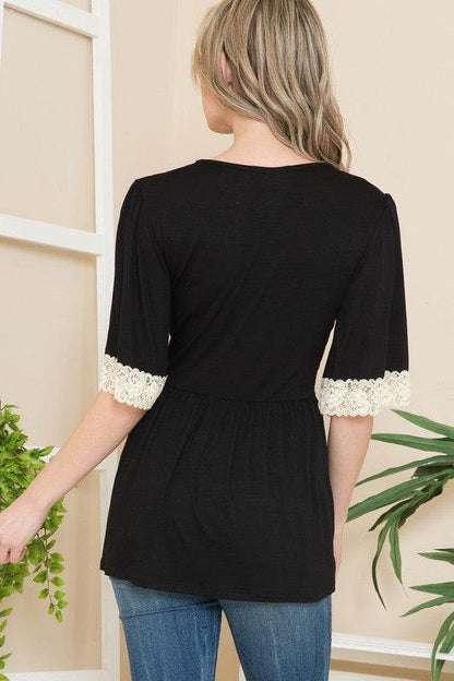 Front Wrap Lace Detailed Top - Shop Style & More | Fresh Looks, Everyday Deals & Free Shipping