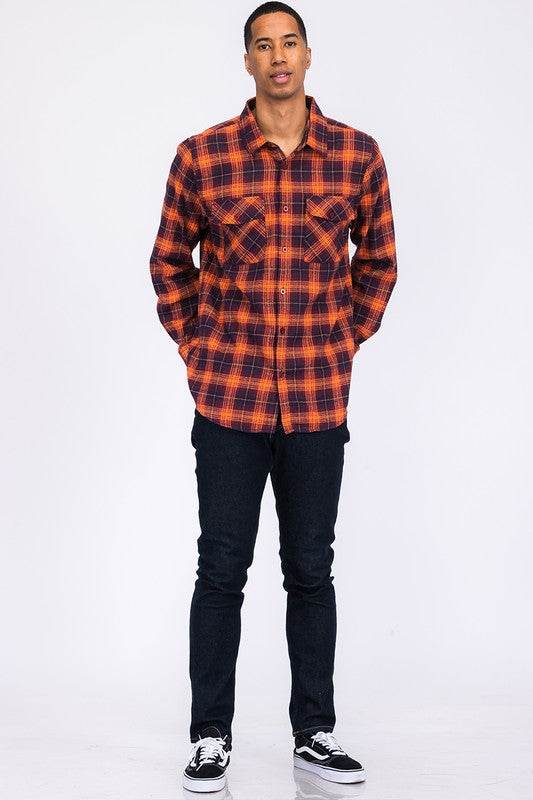 Regular Fit Checker Plaid Flannel Long Sleeve - Shop Style & More | Fresh Looks, Everyday Deals & Free Shipping