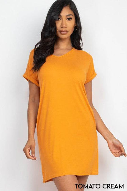 Short Cap Sleeve Pocket Mini T Shirt Dress - Shop Style & More | Fresh Looks, Everyday Deals & Free Shipping