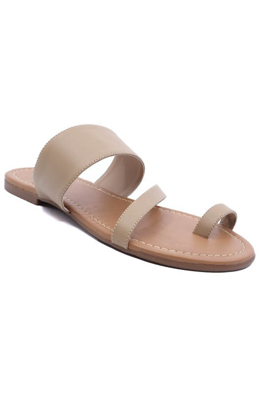 Toe ring Slide Sandal Nude Sandals