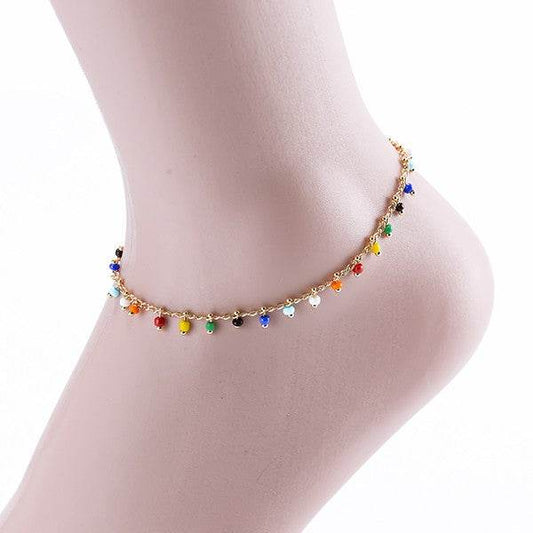 MULTI COLOR BEADED ANKLET BRACELET - Shop Style & More | Fresh Looks, Everyday Deals & Free Shipping