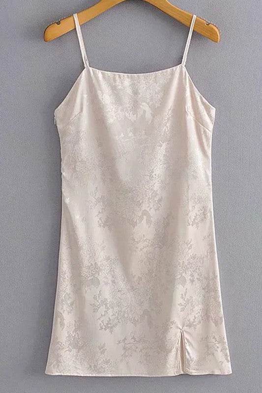 Floral satin slip dress with slit - Shop Style & More | Fresh Looks, Everyday Deals & Free Shipping